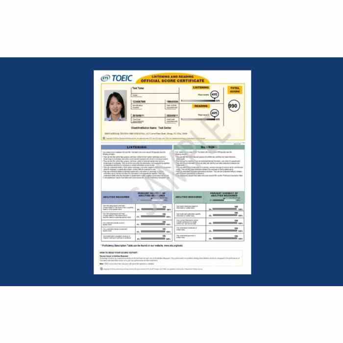 TOEIC Certificate